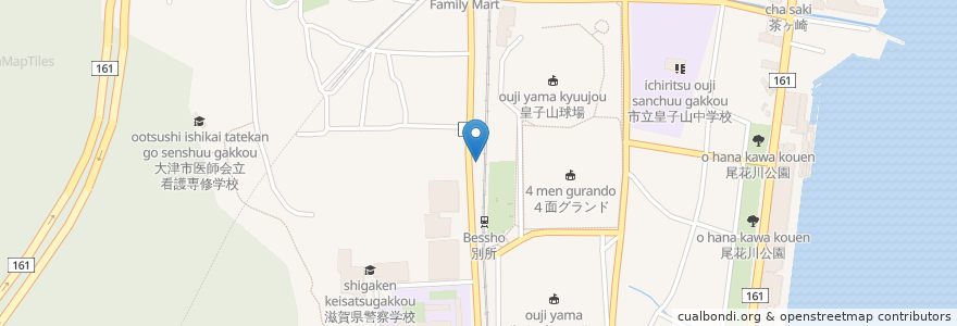 Mapa de ubicacion de モーム en Япония, Сига, 大津市.