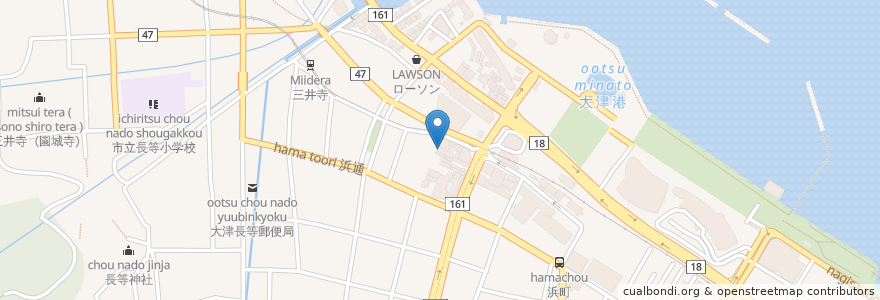 Mapa de ubicacion de Reborn en 일본, 시가현, 大津市.