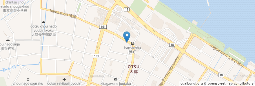 Mapa de ubicacion de 石田歯科医院 en Japón, Prefectura De Shiga, 大津市.