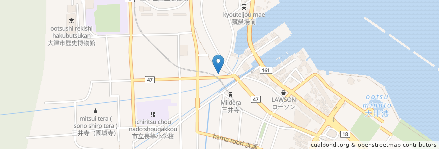 Mapa de ubicacion de キンモクセイ文庫 en ژاپن, 滋賀県, 大津市.