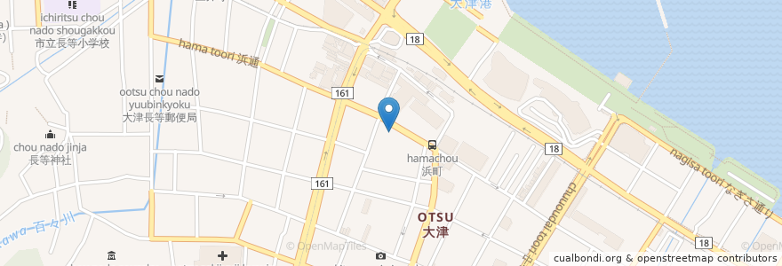 Mapa de ubicacion de 湯トピア en Japan, 滋賀県, 大津市.