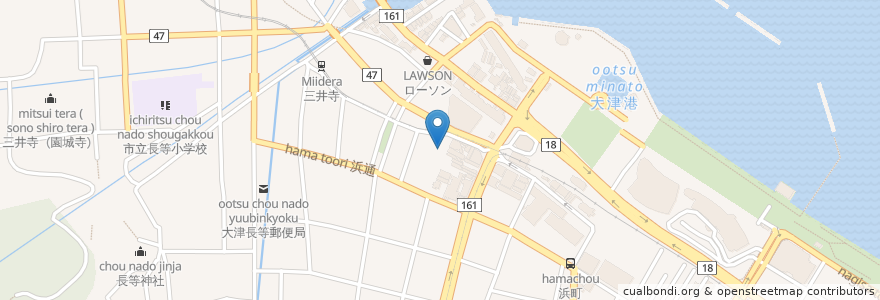 Mapa de ubicacion de Times en اليابان, شيغا, 大津市.