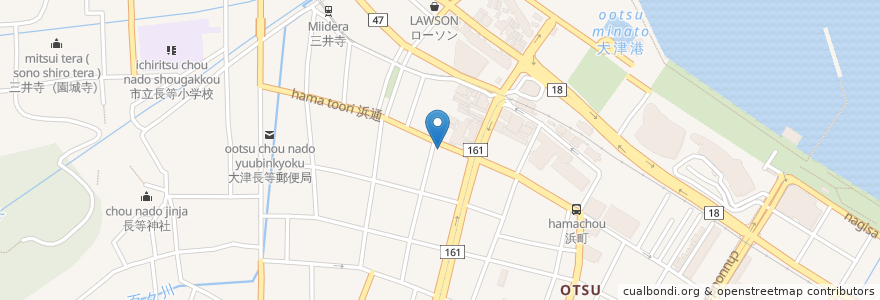 Mapa de ubicacion de ヤサカタクシー乗り場 en ژاپن, 滋賀県, 大津市.