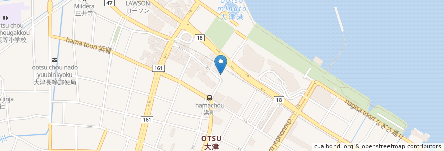 Mapa de ubicacion de ofo en Japonya, 滋賀県, 大津市.