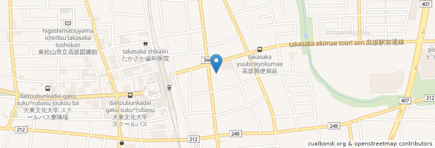 Mapa de ubicacion de 荒川上流河川事務所越辺川出張所 en 日本, 埼玉县, 東松山市.