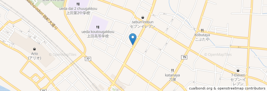 Mapa de ubicacion de ル カドル en Япония, Нагано, 上田市.
