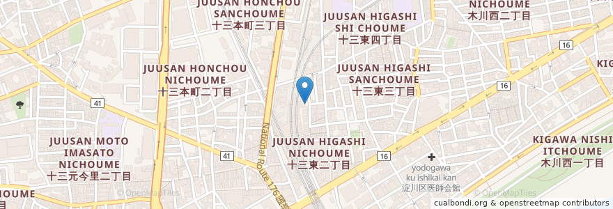 Mapa de ubicacion de 元弥生座 en Япония, Осака, 大阪市, 淀川区.