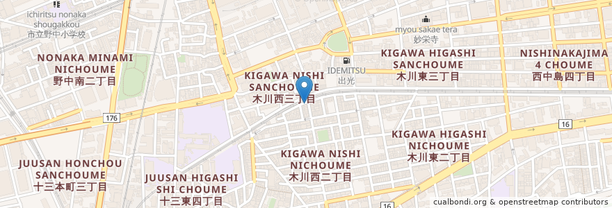 Mapa de ubicacion de Cafe yutte en اليابان, أوساكا, أوساكا, 淀川区.