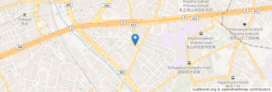 Mapa de ubicacion de 金王八幡宮 鳥居 en Japón, Tokio, Shibuya.