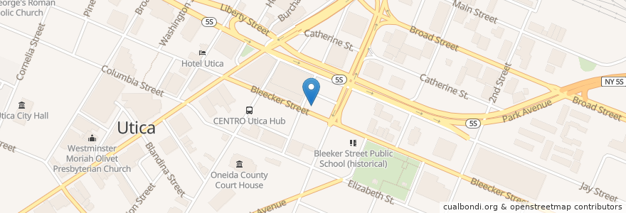 Mapa de ubicacion de Craylee's en Vereinigte Staaten Von Amerika, New York, Oneida County, City Of Utica.