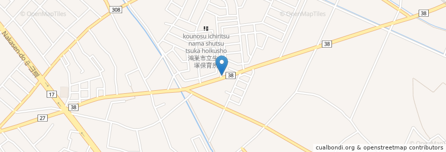 Mapa de ubicacion de めし月美 en Japan, Präfektur Saitama, 鴻巣市.