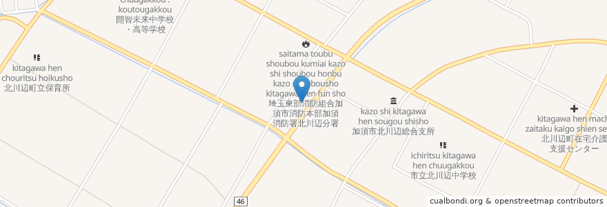 Mapa de ubicacion de SEKI en Japonya, 埼玉県, 加須市.