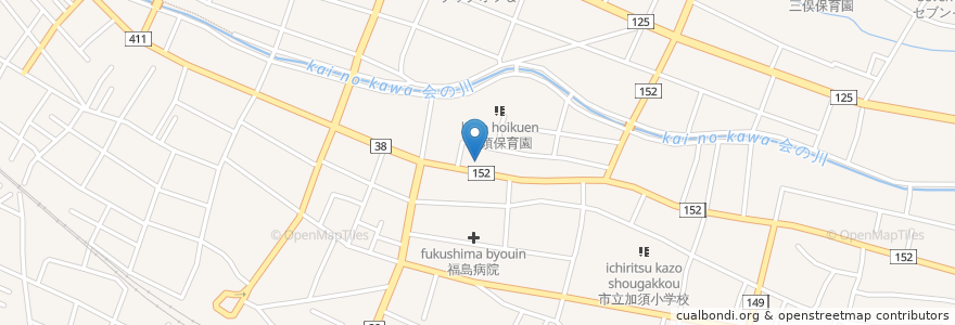 Mapa de ubicacion de 埼玉縣信用金庫 en Japon, Préfecture De Saitama, Kazo.
