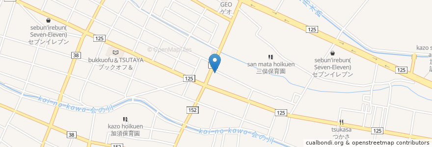 Mapa de ubicacion de 鈴木歯科医院 en 日本, 埼玉県, 加須市.