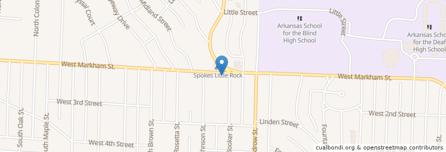 Mapa de ubicacion de Oyster Bar en États-Unis D'Amérique, Arkansas, Pulaski County, Little Rock.