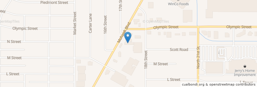 Mapa de ubicacion de O’Briens Place en 美利坚合众国/美利堅合眾國, 俄勒冈州/俄勒岡州, Lane County, Springfield.