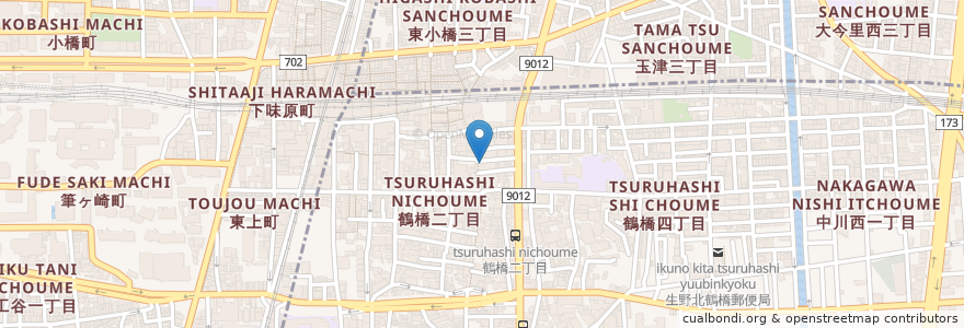 Mapa de ubicacion de アリの家 en Japonya, 大阪府, 大阪市, 生野区.