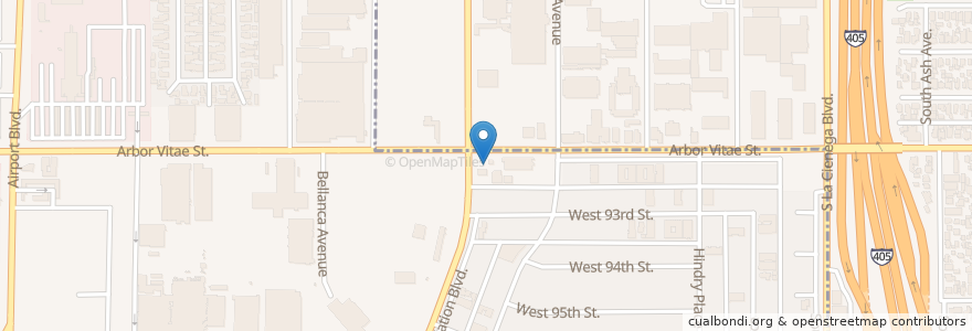 Mapa de ubicacion de Arco en 美利坚合众国/美利堅合眾國, 加利福尼亚州/加利福尼亞州, 洛杉矶县, Inglewood, 洛杉矶.