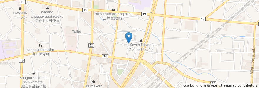 Mapa de ubicacion de 裕生会丸山産婦人科医院 en Japan, Präfektur Nagano, 長野市.