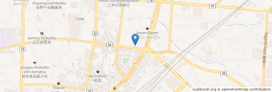 Mapa de ubicacion de 京華小吃 en Japão, Nagano, Nagano.