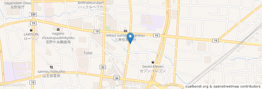 Mapa de ubicacion de るぼーの en Giappone, Prefettura Di Nagano, 長野市.