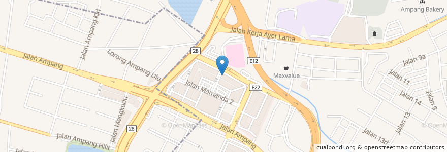 Mapa de ubicacion de OldTown White Coffee en مالزی, سلانگور, Majlis Perbandaran Ampang Jaya.