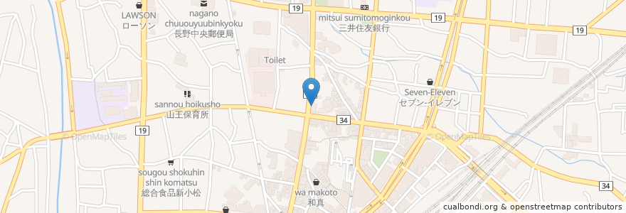 Mapa de ubicacion de らーめん邦心 en ژاپن, 長野県, 長野市.