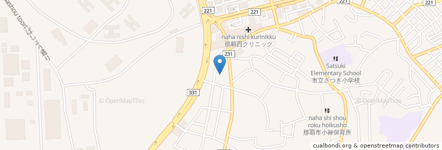 Mapa de ubicacion de マツモトキヨシ高良店 en 일본, 오키나와현, 나하 시.