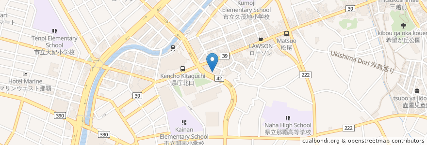 Mapa de ubicacion de やざえもん 沖縄国際通り県庁前店 en Япония, Окинава, Наха.