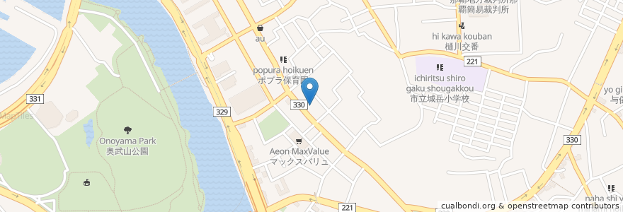 Mapa de ubicacion de 沖縄海邦銀行壺川支店 en Япония, Окинава, Наха.