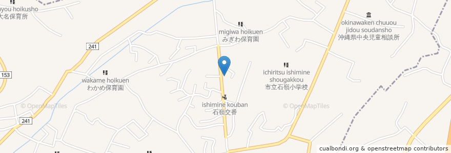 Mapa de ubicacion de 琉球銀行石嶺支店 en Japón, Prefectura De Okinawa, 那覇市.