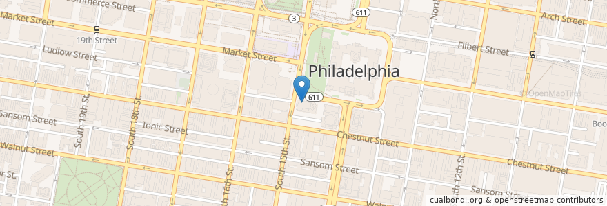 Mapa de ubicacion de Waterfront Gourmet Cafe en Estados Unidos De América, Pensilvania, Philadelphia County, Philadelphia.