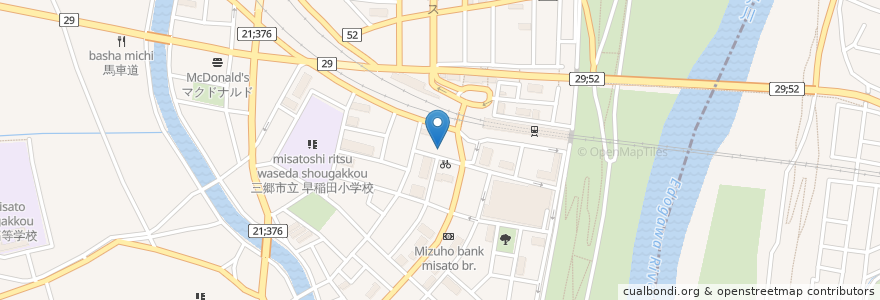 Mapa de ubicacion de 魚民三郷南口駅前店 en ژاپن, 埼玉県, 三郷市.