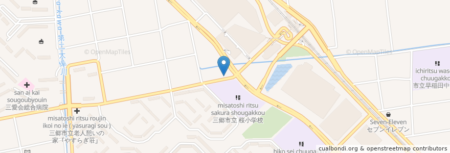 Mapa de ubicacion de ほっともっと新三郷駅前店 en Japão, 埼玉県, 三郷市.