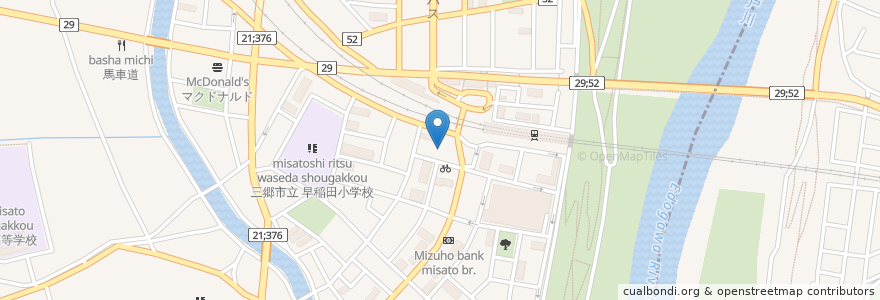 Mapa de ubicacion de 笑笑三郷南口駅前店 en Jepun, 埼玉県, 三郷市.