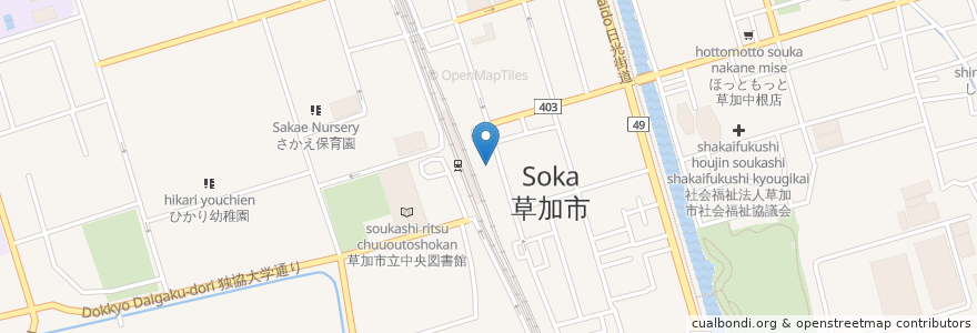 Mapa de ubicacion de 松原レディースクリニック en اليابان, 埼玉県, 草加市.