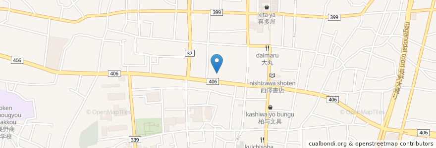 Mapa de ubicacion de 西方寺 en 일본, 나가노현, 長野市.