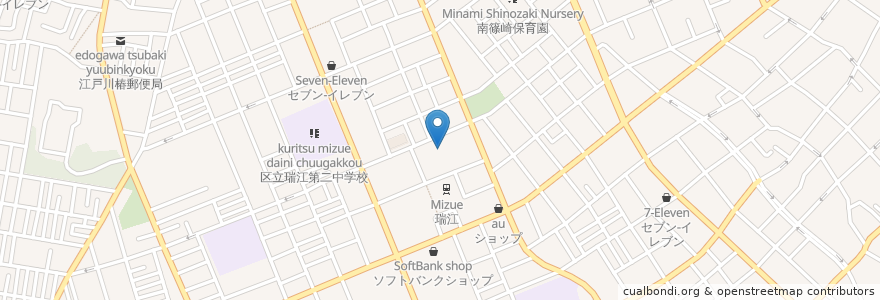 Mapa de ubicacion de 東部フレンドホール en اليابان, 東京都, 江戸川区.