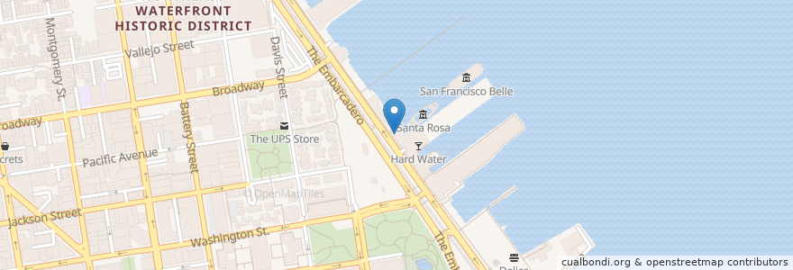 Mapa de ubicacion de Seaside en 미국, 캘리포니아주, 샌프란시스코, 샌프란시스코.