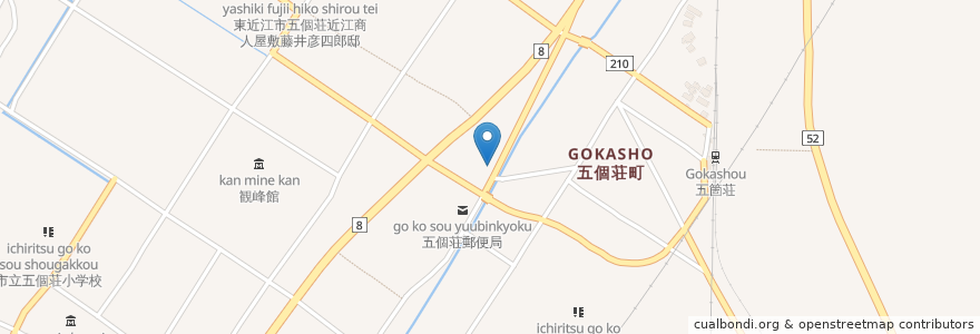 Mapa de ubicacion de 茶ろん 坪六 en 日本, 滋賀県, 東近江市.