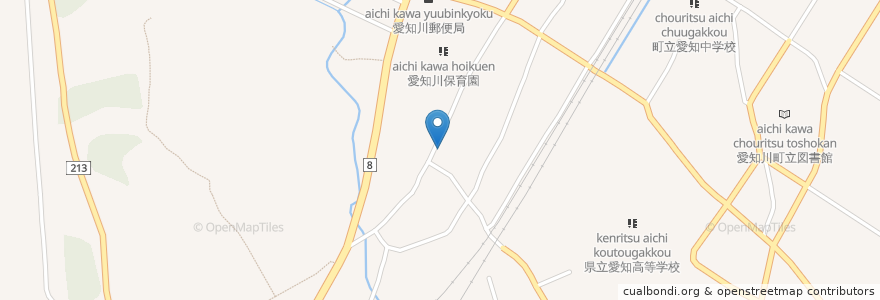 Mapa de ubicacion de 十字屋薬品 en Japón, Prefectura De Shiga, 愛知郡, 愛荘町.
