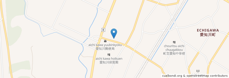 Mapa de ubicacion de 矢部医院 en ژاپن, 滋賀県, 愛知郡, 愛荘町.