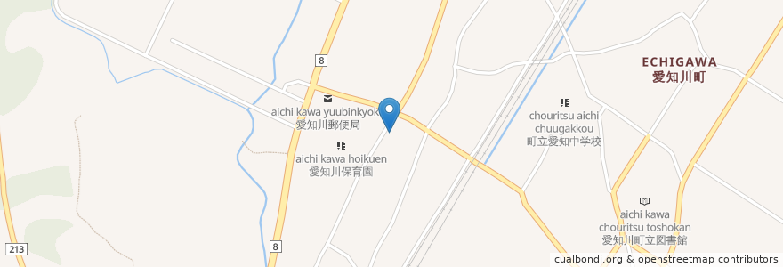 Mapa de ubicacion de 滋賀中央信用金庫 愛知川支店 en Japón, Prefectura De Shiga, 愛知郡, 愛荘町.