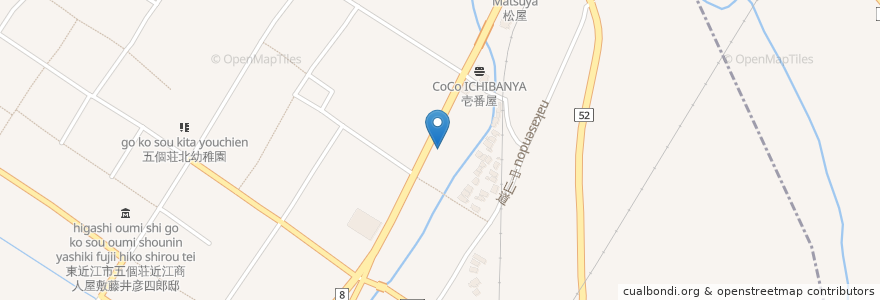 Mapa de ubicacion de ヘビーフェイスプラネッツ 東近江店 en ژاپن, 滋賀県, 東近江市.
