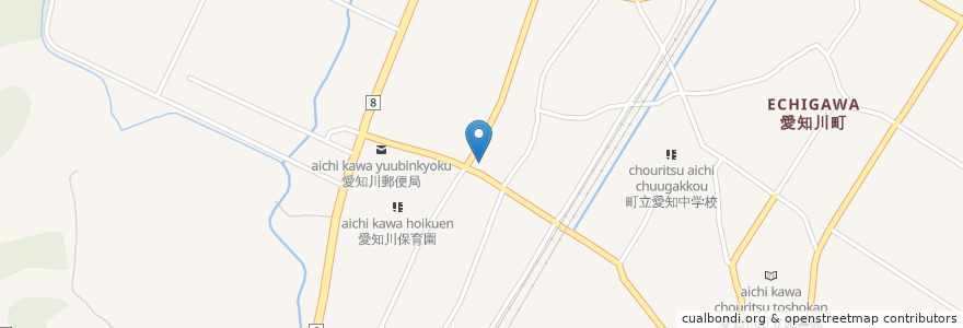 Mapa de ubicacion de 滋賀銀行 愛知川支店 en Japon, Préfecture De Shiga, 愛知郡, 愛荘町.