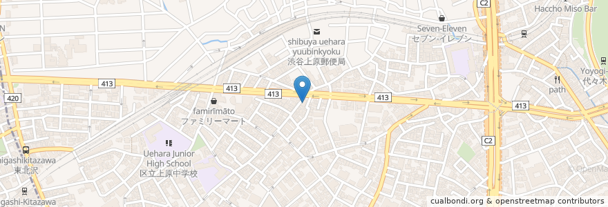 Mapa de ubicacion de Quindi en Япония, Токио, Сибуя.