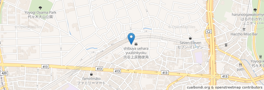 Mapa de ubicacion de 小山歯科クリニック en اليابان, 東京都, 渋谷区.