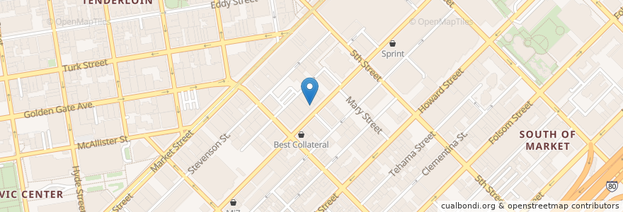 Mapa de ubicacion de Barbary Coast Dispensary en 미국, 캘리포니아주, 샌프란시스코, 샌프란시스코.