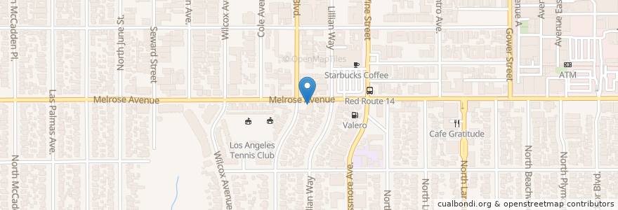 Mapa de ubicacion de Tere's Mexican Grill en 美利坚合众国/美利堅合眾國, 加利福尼亚州/加利福尼亞州, 洛杉矶县, 洛杉矶.