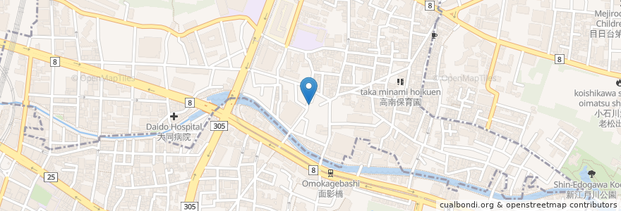 Mapa de ubicacion de 高田姫稲荷神社 en Japonya, 東京都, 新宿区.
